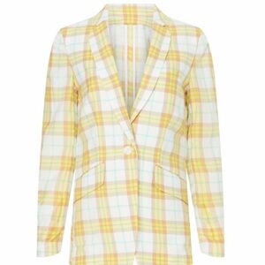 Rag & Bone Yellow Plaid Blazer